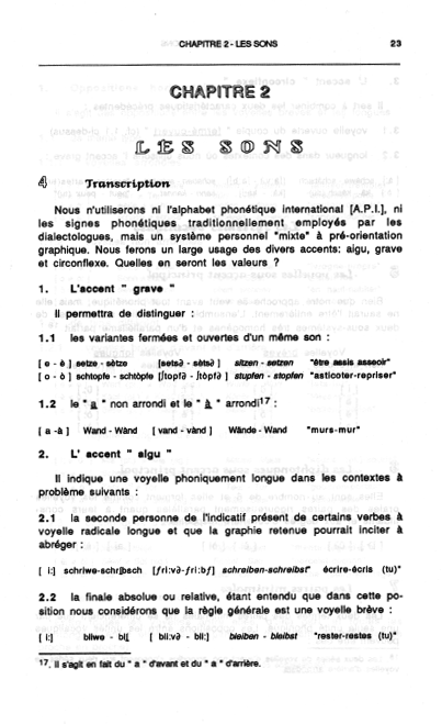 Page 23 de la grammaire d' Alsacien